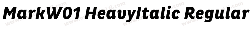 MarkW01 HeavyItalic Regular字体转换